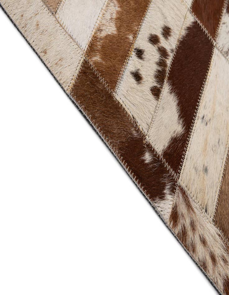 Detail image of  8' 2 x 10' Cowhide - Patchwork Rug