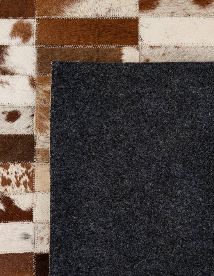Detail image of  8' 2 x 10' Cowhide - Patchwork Rug