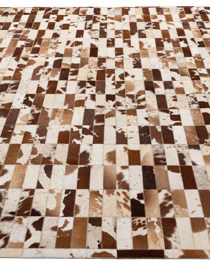 Detail image of  8' 3 x 9' 11 Cowhide - Patchwork Rug