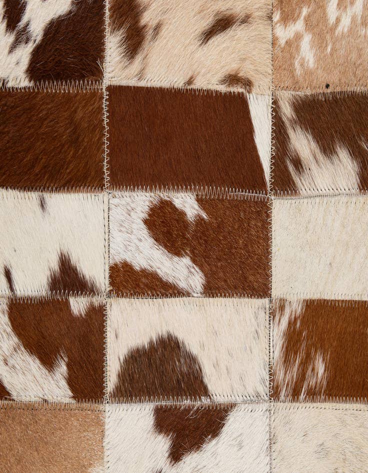 Detail image of  8' 3 x 9' 11 Cowhide - Patchwork Rug