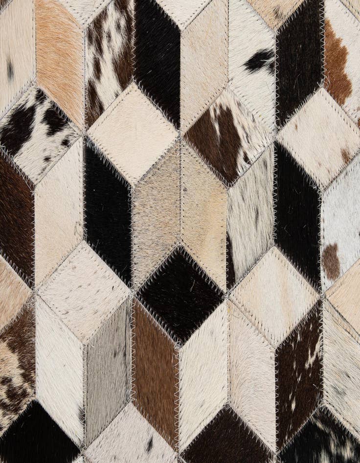 Detail image of  8' x 9' 11 Cowhide - Patchwork Rug