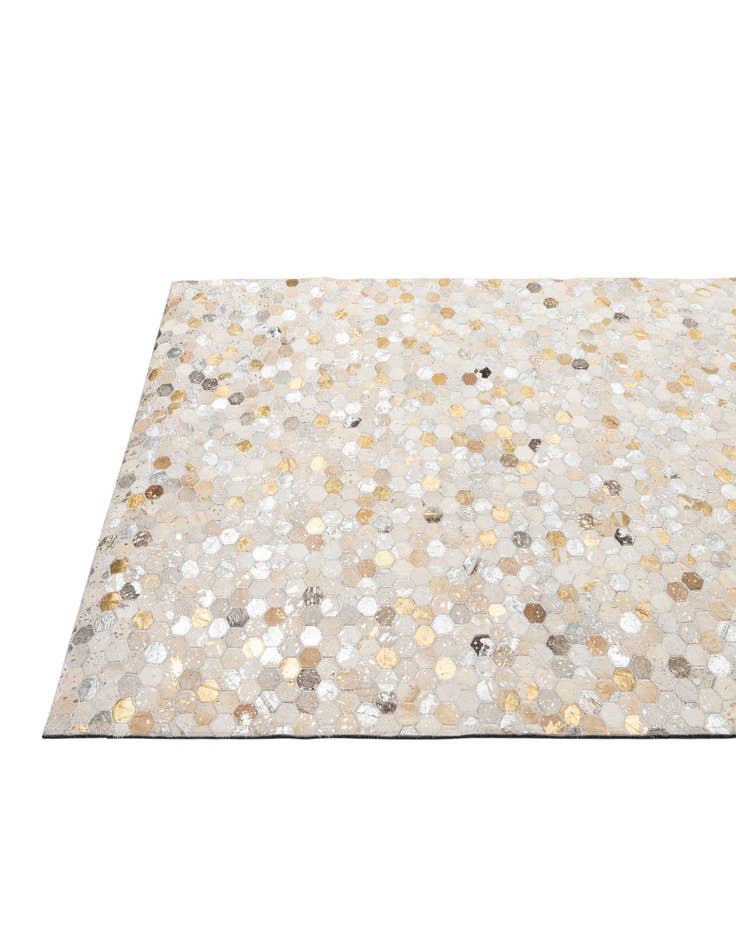 Detail image of  5' 2 x 8' 1 Cowhide - Patchwork Rug