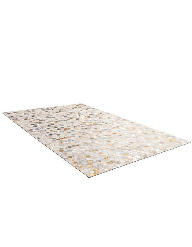 Detail image of  5' 2 x 8' Cowhide - Patchwork Rug