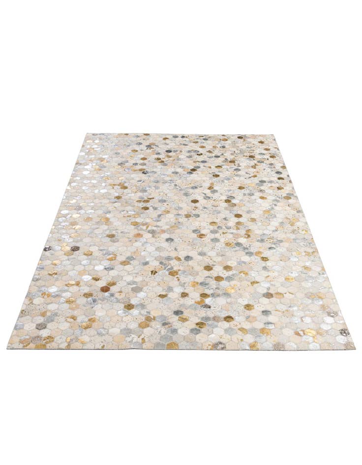 Detail image of  5' 1 x 8' Cowhide - Patchwork Rug