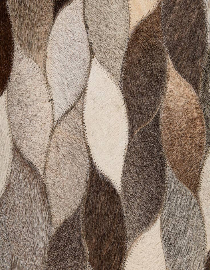 Detail image of  5' 1 x 8' 1 Cowhide - Patchwork Rug