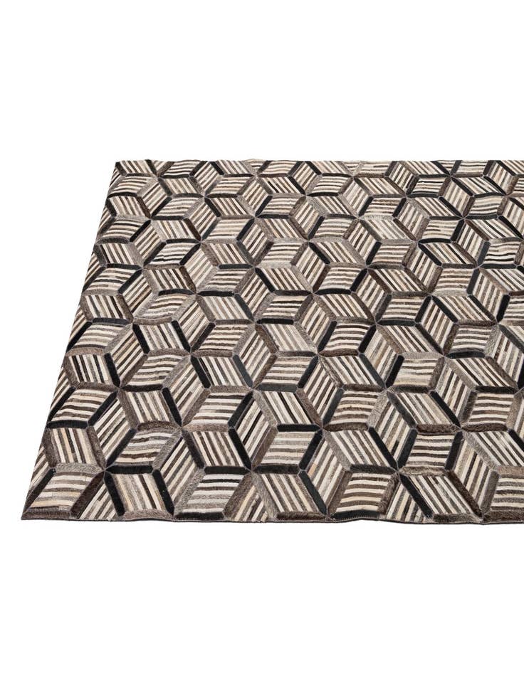 Detail image of  4' 11 x 7' 10 Cowhide - Patchwork Rug