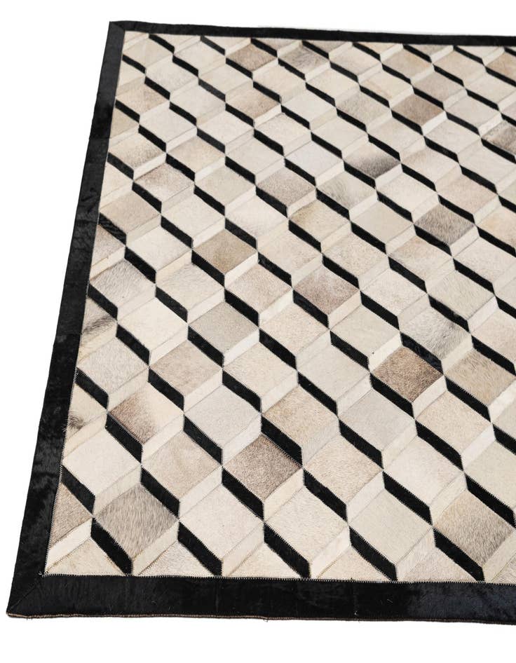 Detail image of  5' x 8' 1 Cowhide - Patchwork Rug