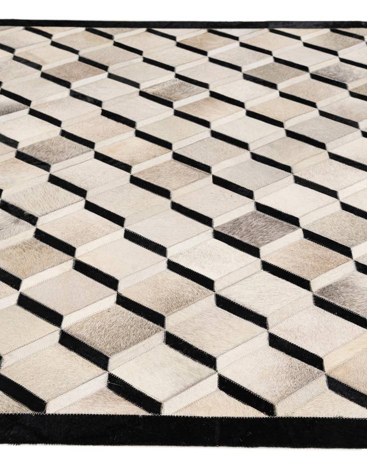 Detail image of  5' x 8' 1 Cowhide - Patchwork Rug