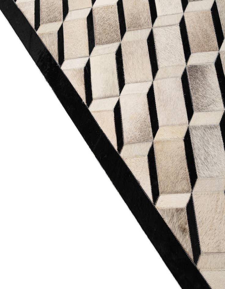 Detail image of  5' x 8' 1 Cowhide - Patchwork Rug