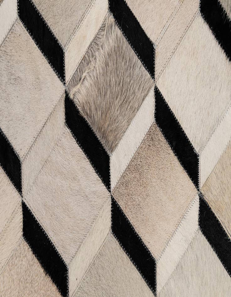 Detail image of  5' x 8' 1 Cowhide - Patchwork Rug