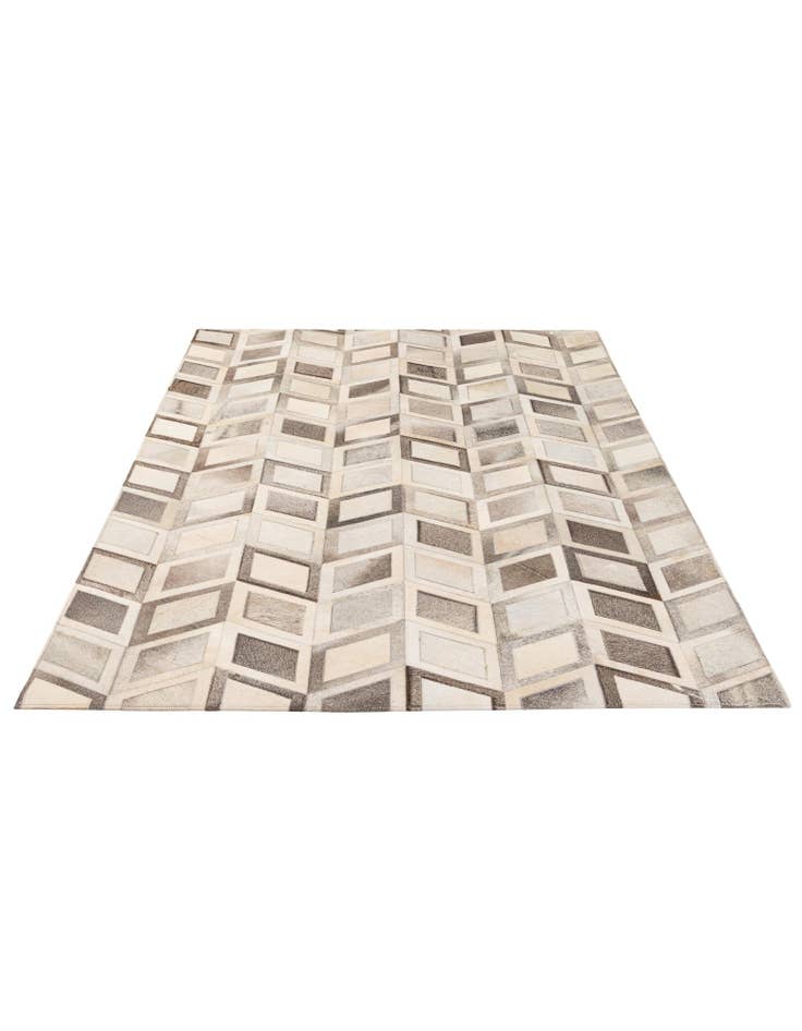 Detail image of  5' 2 x 7' 7 Cowhide - Patchwork Rug