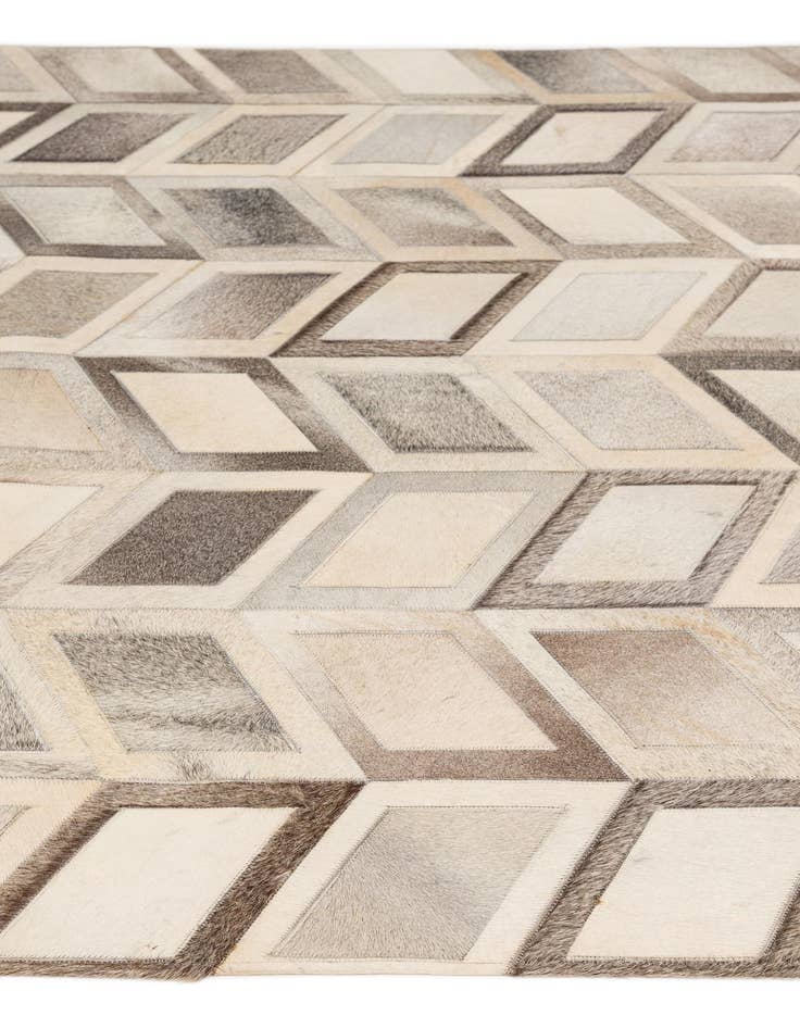 Detail image of  5' 2 x 7' 7 Cowhide - Patchwork Rug