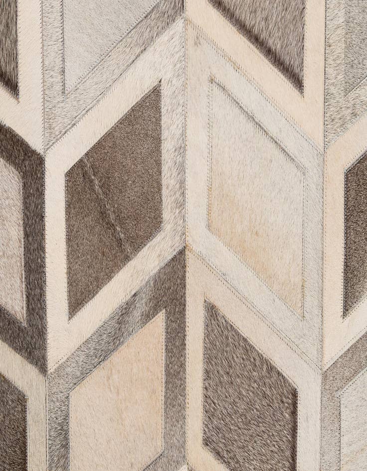 Detail image of  5' 2 x 7' 7 Cowhide - Patchwork Rug