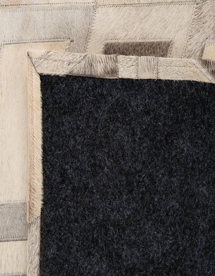 Detail image of  5' 2 x 7' 7 Cowhide - Patchwork Rug