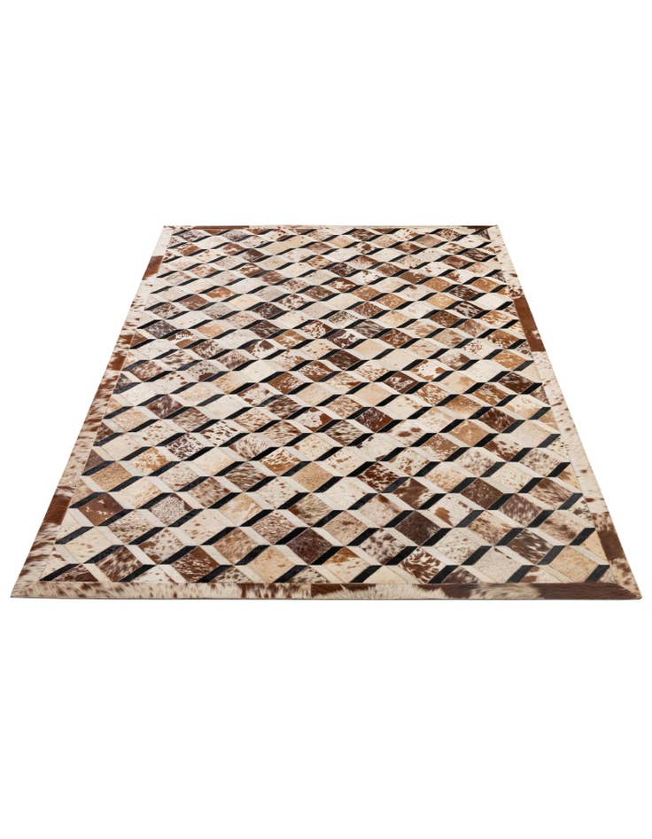Detail image of  5' 1 x 8' 2 Cowhide - Patchwork Rug