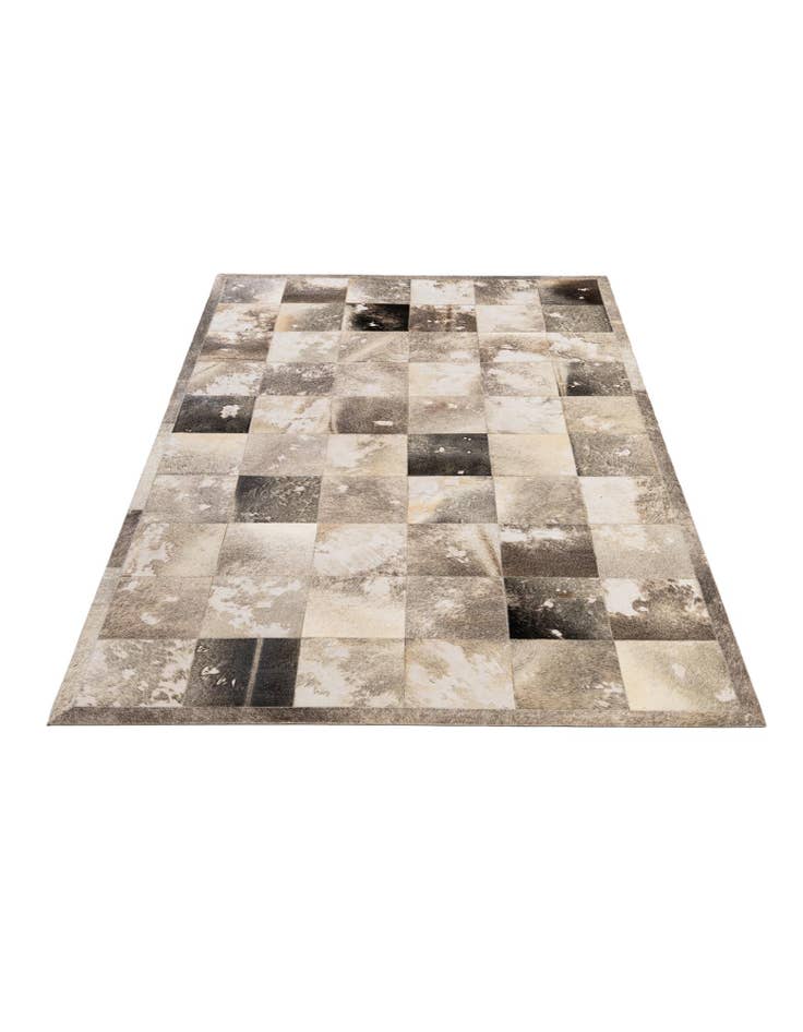 Detail image of  5' 2 x 8' Cowhide - Patchwork Rug