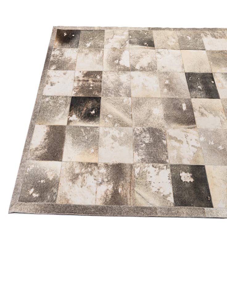 Detail image of  5' 2 x 8' Cowhide - Patchwork Rug