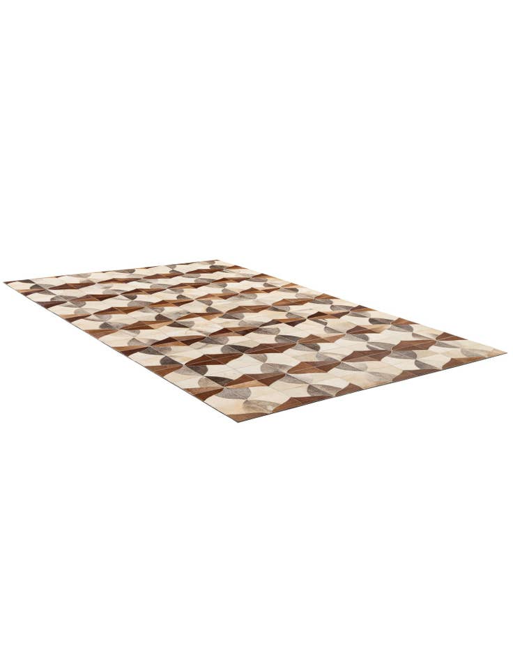Detail image of  4' 11 x 7' 10 Cowhide - Patchwork Rug