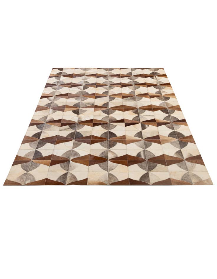 Detail image of  4' 11 x 7' 10 Cowhide - Patchwork Rug