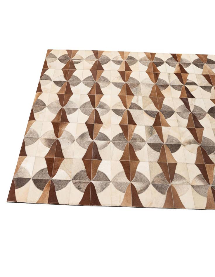 Detail image of  4' 11 x 7' 10 Cowhide - Patchwork Rug
