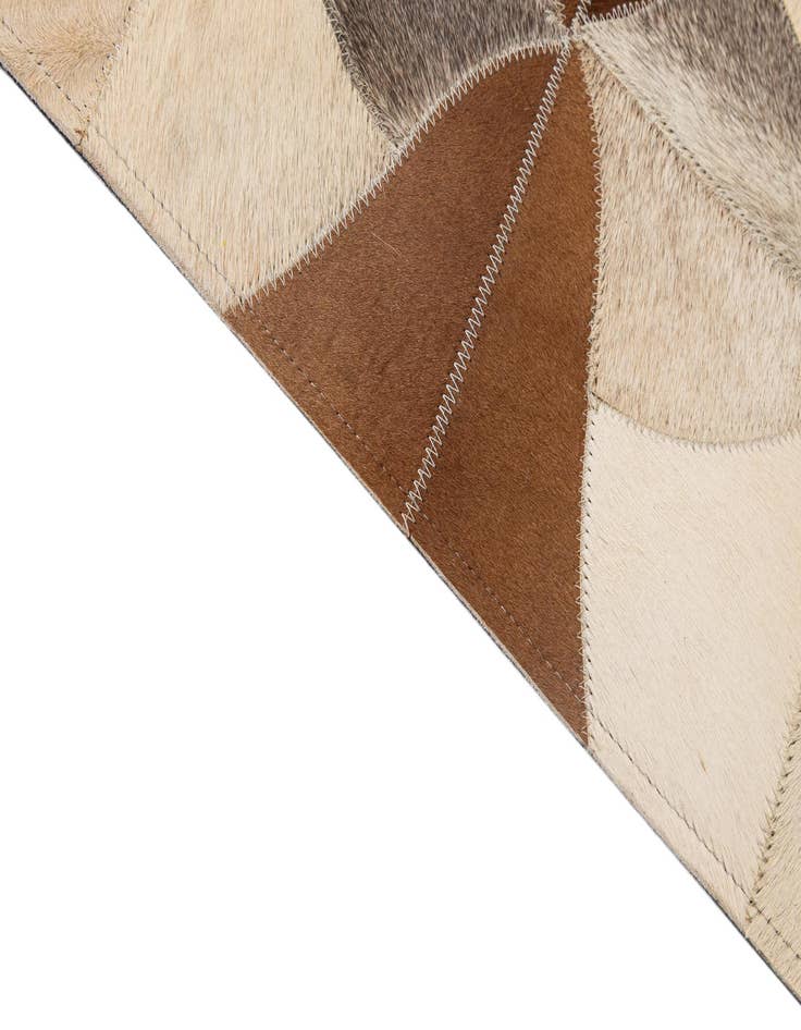 Detail image of  4' 11 x 7' 10 Cowhide - Patchwork Rug