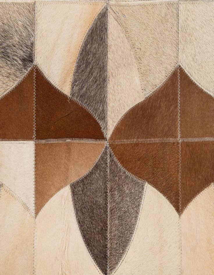 Detail image of  4' 11 x 7' 10 Cowhide - Patchwork Rug