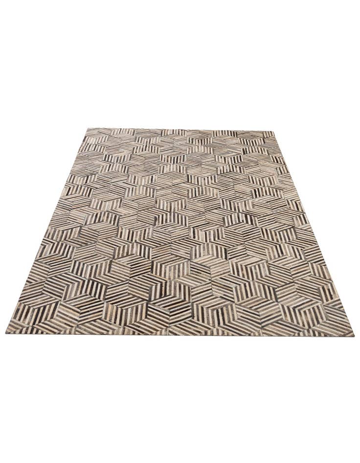 Detail image of  4' 11 x 8' 1 Cowhide - Patchwork Rug