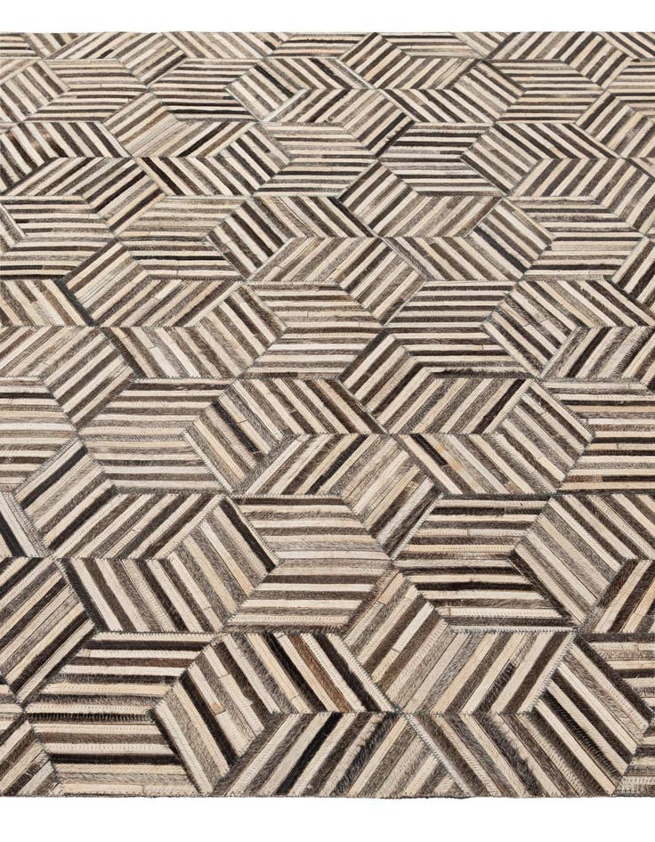 Detail image of  4' 11 x 8' 1 Cowhide - Patchwork Rug