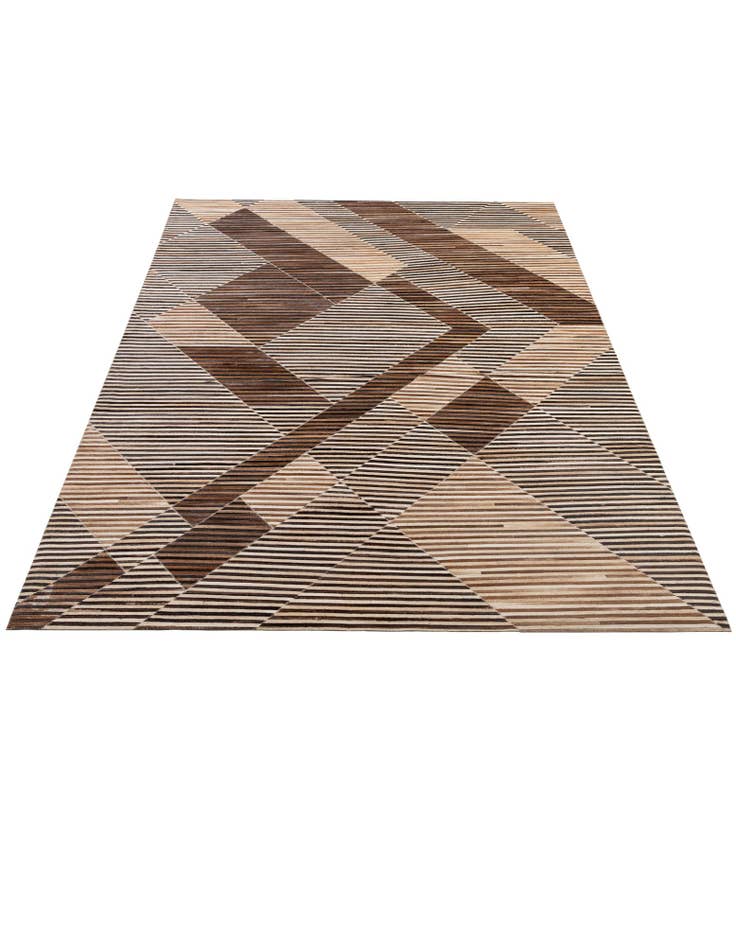 Detail image of  5' 1 x 8' 3 Cowhide - Patchwork Rug