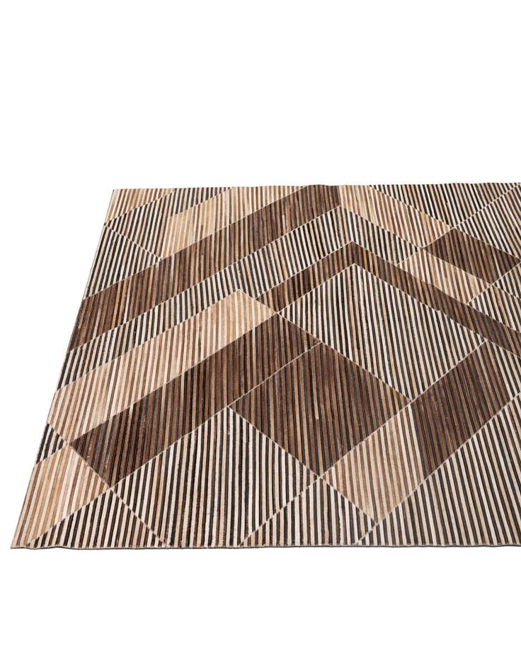 Detail image of  5' 1 x 8' 3 Cowhide - Patchwork Rug