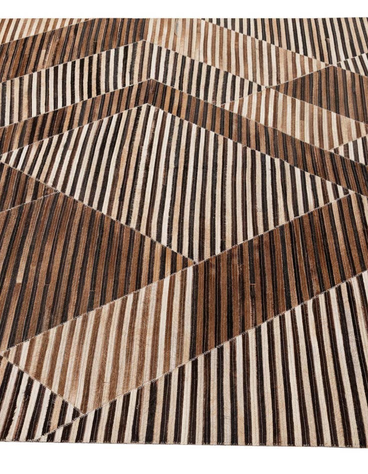 Detail image of  5' 1 x 8' 3 Cowhide - Patchwork Rug