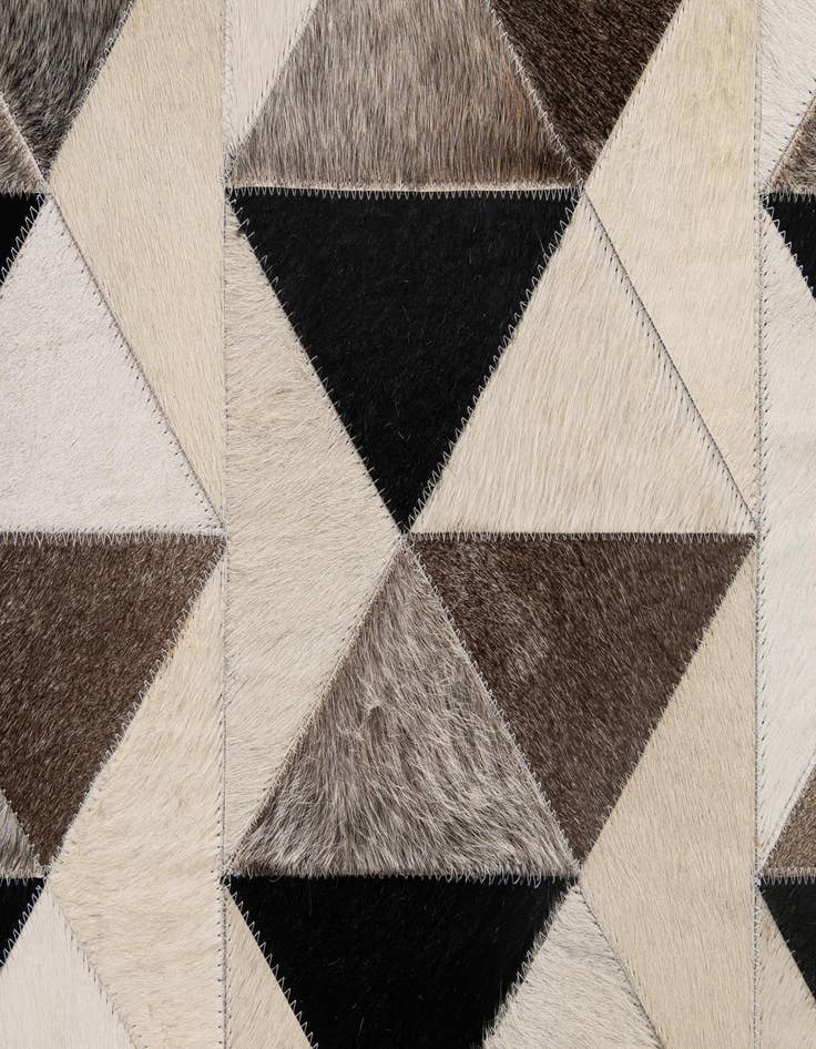 Detail image of  5' 3 x 8' 1 Cowhide - Patchwork Rug