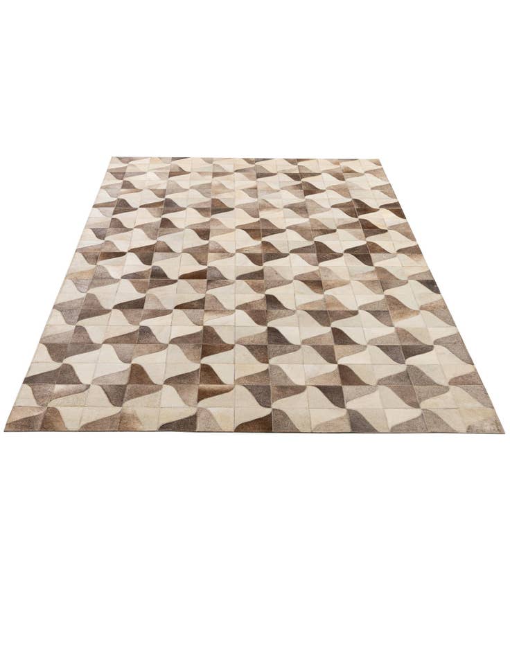 Detail image of  5' 2 x 7' 11 Cowhide - Patchwork Rug