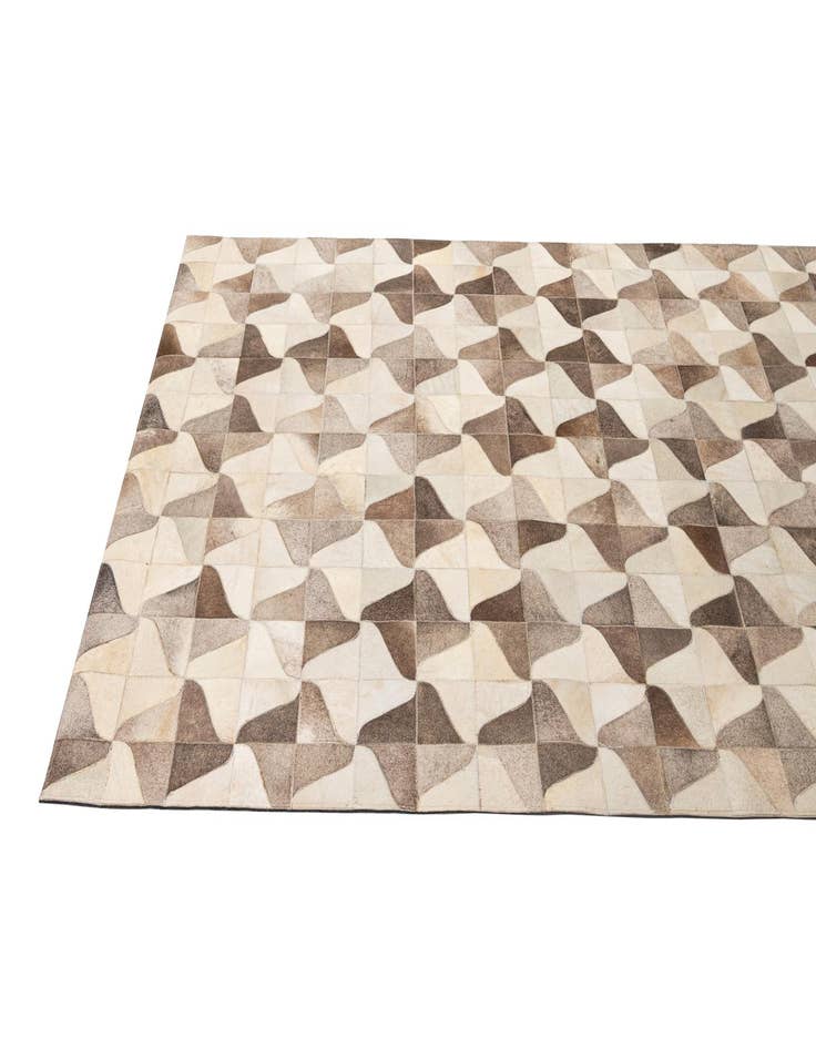 Detail image of  5' 2 x 7' 11 Cowhide - Patchwork Rug