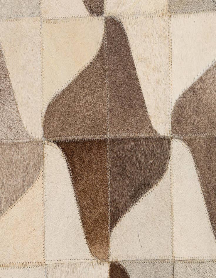 Detail image of  5' 2 x 7' 11 Cowhide - Patchwork Rug