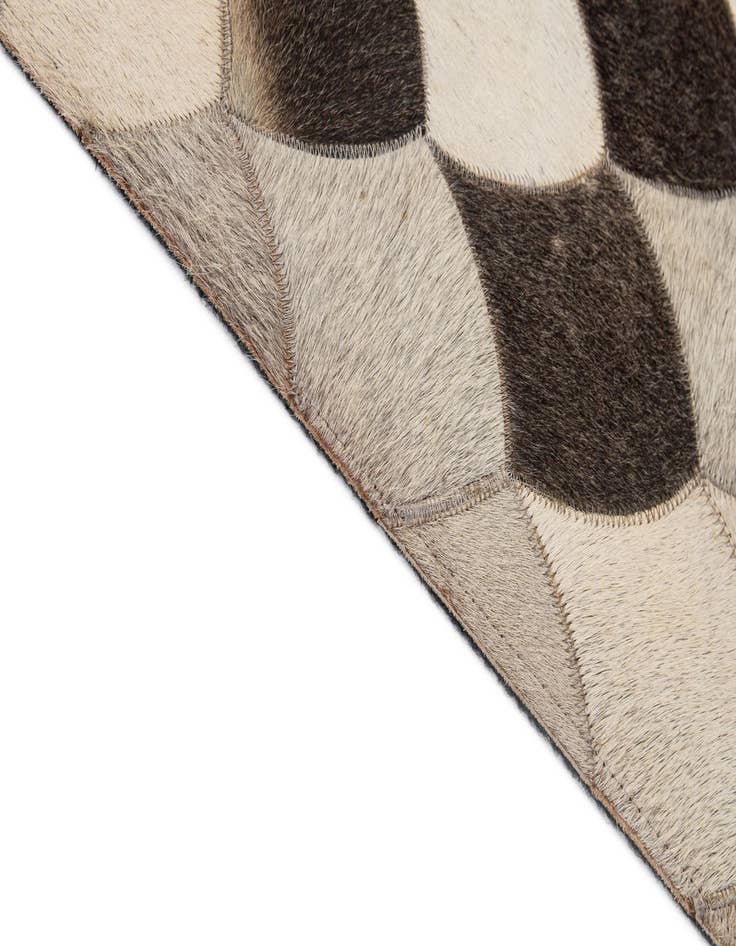 Detail image of  5' 1 x 8' Cowhide - Patchwork Rug