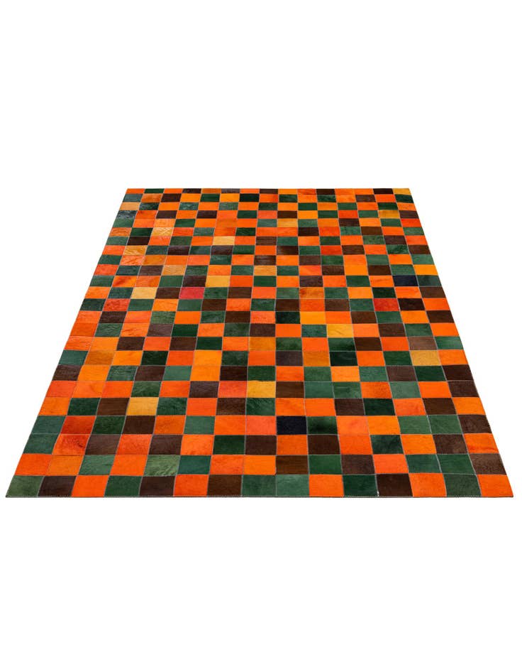 Detail image of  4' 11 x 7' 9 Cowhide - Patchwork Rug