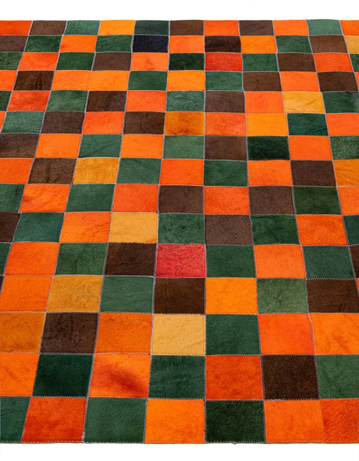 Detail image of  4' 11 x 7' 9 Cowhide - Patchwork Rug