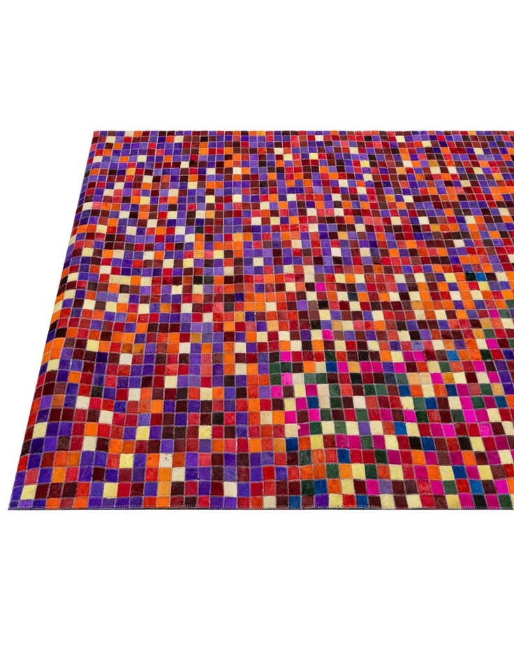 Detail image of  5' 2 x 8' 1 Cowhide - Patchwork Rug