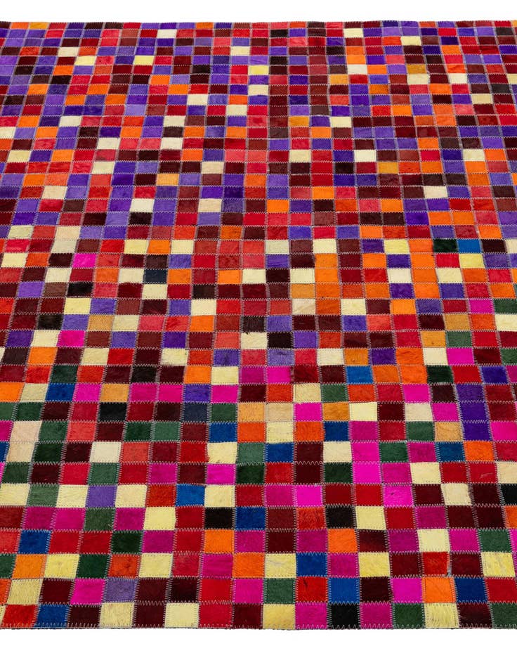 Detail image of  5' 2 x 8' 1 Cowhide - Patchwork Rug