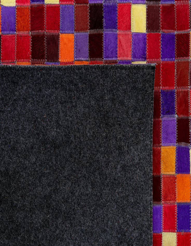 Detail image of  5' 2 x 8' 1 Cowhide - Patchwork Rug