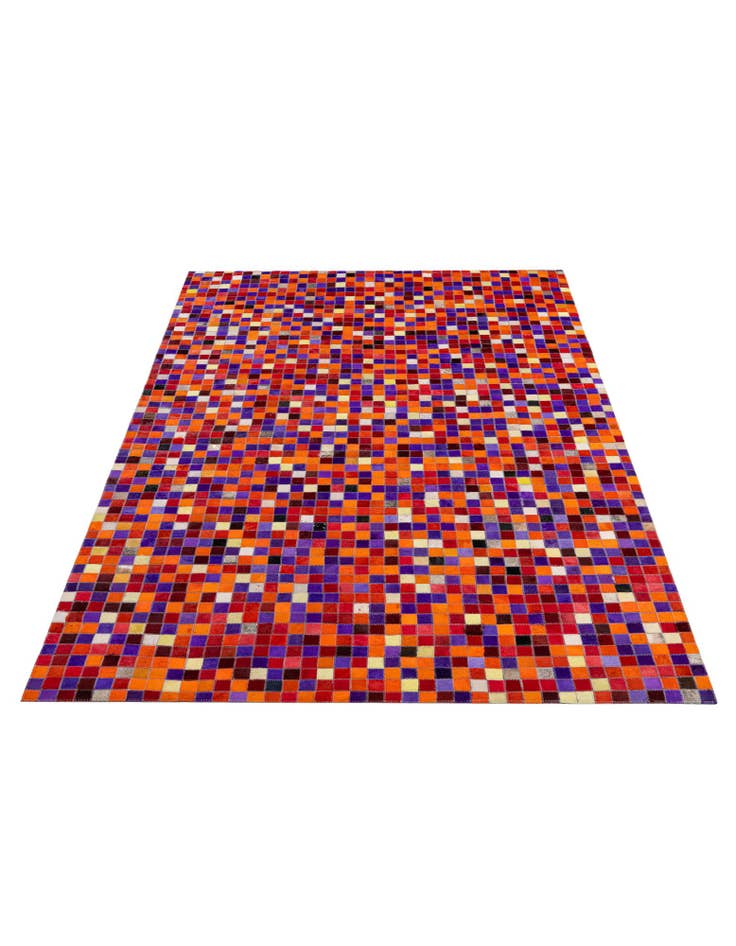 Detail image of  5' 2 x 8' 1 Cowhide - Patchwork Rug