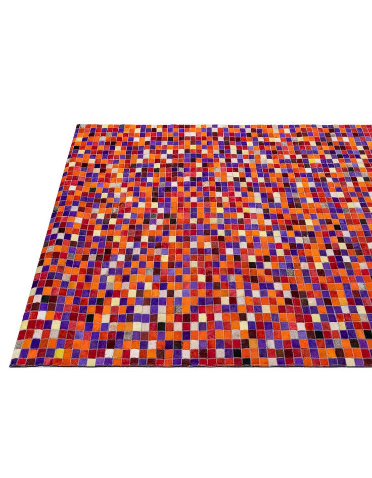 Detail image of  5' 2 x 8' 1 Cowhide - Patchwork Rug