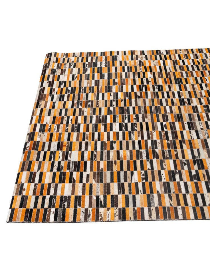 Detail image of  5' x 7' 11 Cowhide - Patchwork Rug