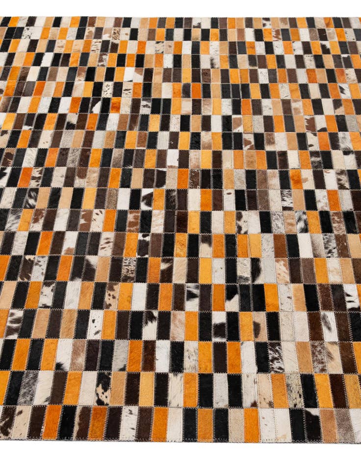 Detail image of  5' x 7' 11 Cowhide - Patchwork Rug