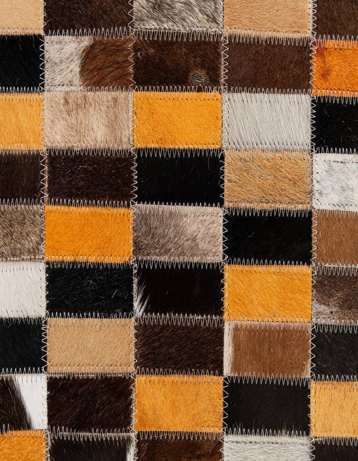 Detail image of  5' x 7' 11 Cowhide - Patchwork Rug