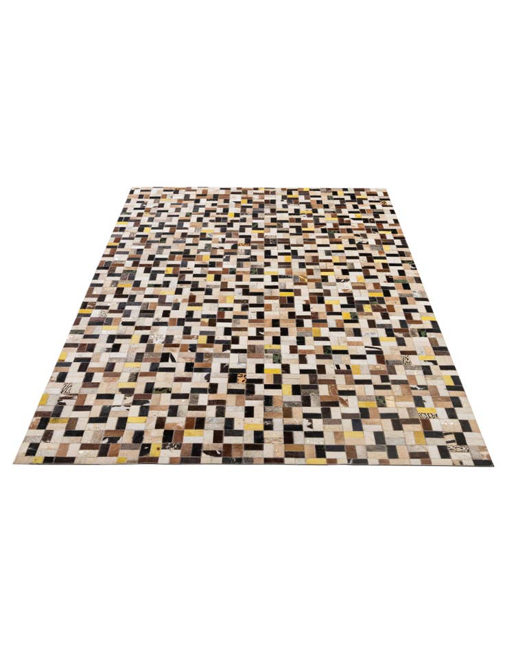 Detail image of  5' 1 x 8' Cowhide - Patchwork Rug