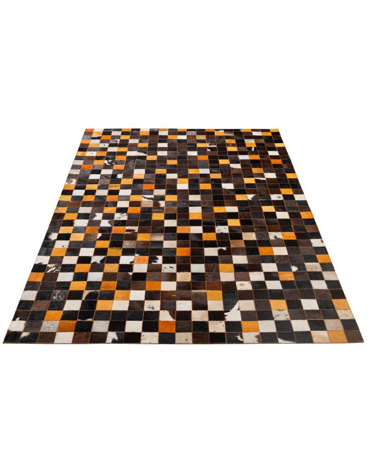 Detail image of  5' 1 x 8' 1 Cowhide - Patchwork Rug