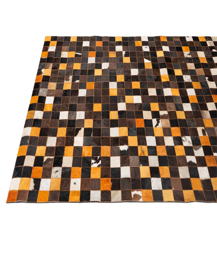 Detail image of  5' 1 x 8' 1 Cowhide - Patchwork Rug
