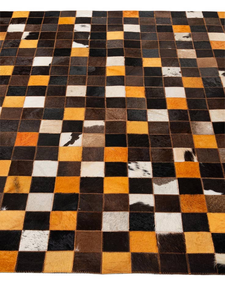 Detail image of  5' 1 x 8' 1 Cowhide - Patchwork Rug